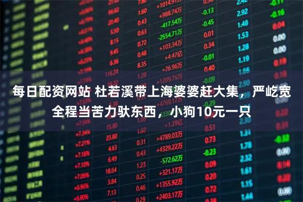 每日配资网站 杜若溪带上海婆婆赶大集，严屹宽全程当苦力驮东西，小狗10元一只